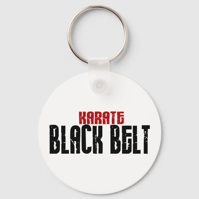 Karate Black Bälte Karate Nyckelring (Framsida)