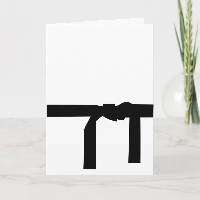 Karate Black Bälte Kort (Framsida)
