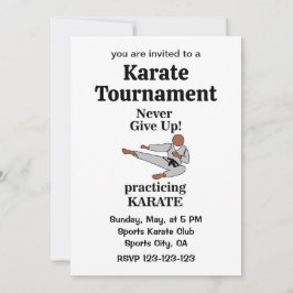 Karate Black Bälte martial Arts Tournament Inbjudningar