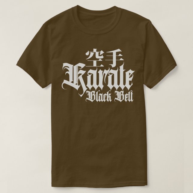 Karate Black Bälte Master T Shirt (Design framsida)