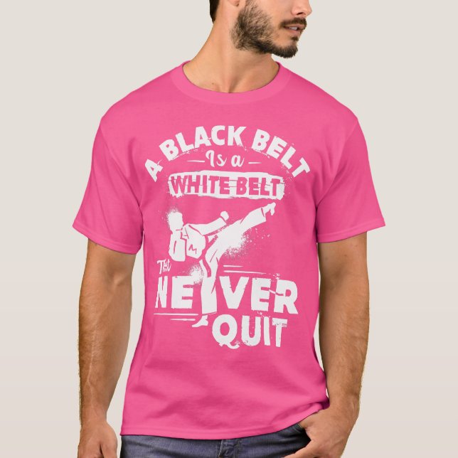 Karate Black Bälte Shirt Karate Shirts För manar K T Shirt (Framsida)