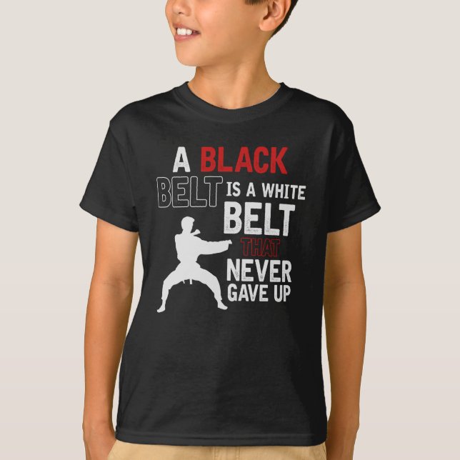 Karate, Black Bälte T Shirt (Framsida)
