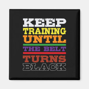 Karate Black Bälte tränar japanska martialkonst S Magnet