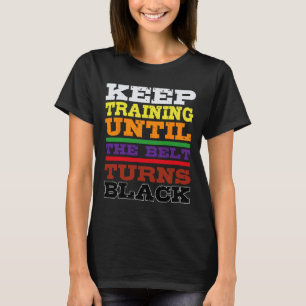 Karate Black Bälte tränar japanska martialkonst S T Shirt