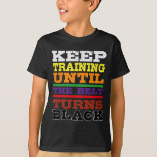Karate Black Bälte tränar japanska martialkonst S T Shirt