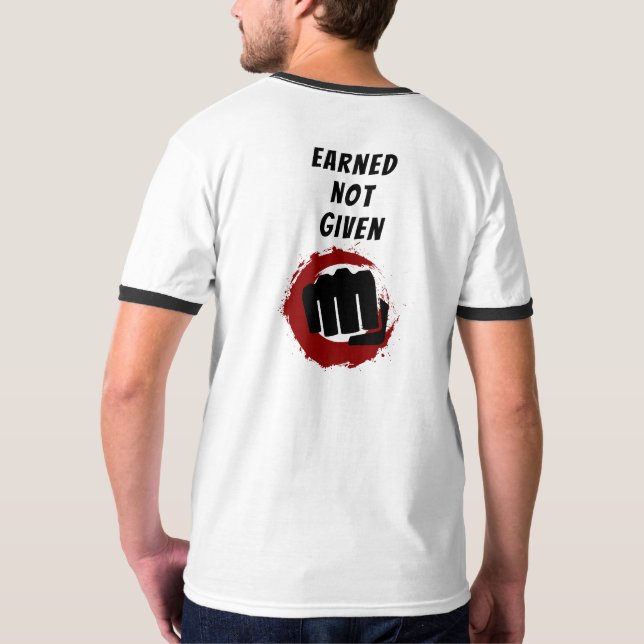 Karate Black Belt Mindset Martial Arts Motivation T Shirt (Hel baksida)