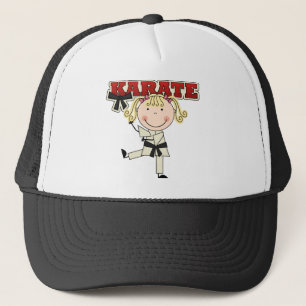 KARATE - blonda flickaT-tröja och gåvor Keps