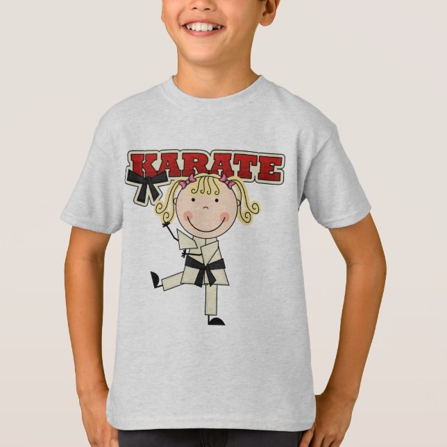 KARATE - blonda flickaT-tröja och gåvor Tröja (Framsida)