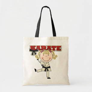 KARATE - blonda flickaT-tröja och gåvor Tygkasse