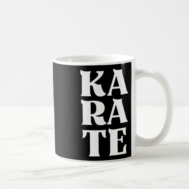 Karate Bold Brev Japansk martial Art Karateka Kaffemugg (Höger)