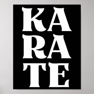 Karate Bold Brev Japansk martial Art Karateka Poster