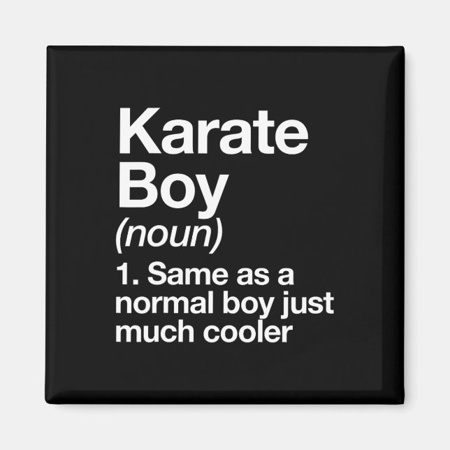 Karate Boy Definition Funny Martial Arts Sports Magnet (Framsidan)