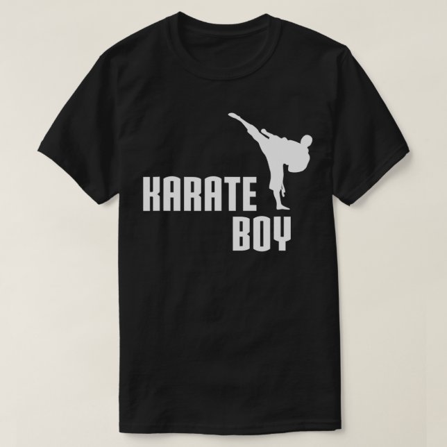 Karate Boy Funny Cute Martial Arts Gift T Shirt (Design framsida)