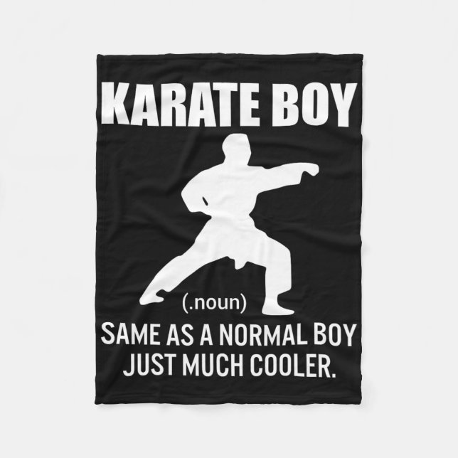 Karate Boy Funny Definition Martial Arts Gift Fleecefilt (Framsidan)