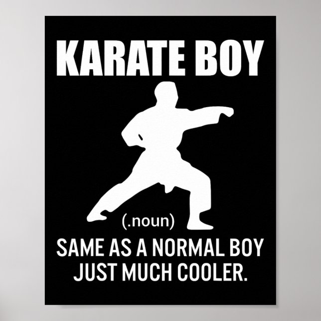 Karate Boy Funny Definition Martial Arts Gift Poster (Framsidan)