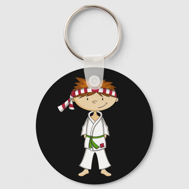 Karate Boy Keychain Nyckelring (Framsida)
