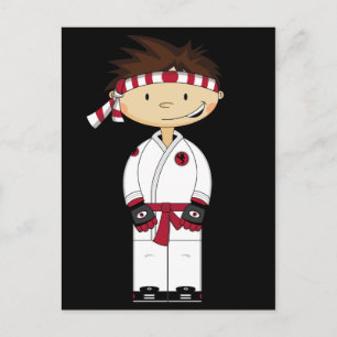 Karate Boy Postcard Vykort