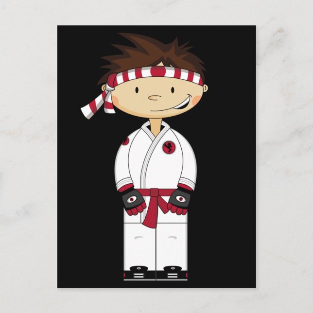 Karate Boy Postcard Vykort (Framsida)