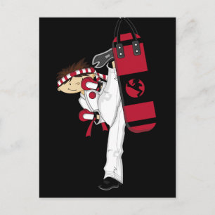 Karate Boy Postcard Vykort