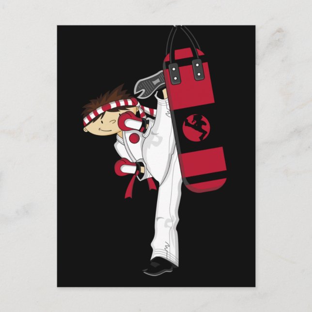 Karate Boy Postcard Vykort (Framsida)