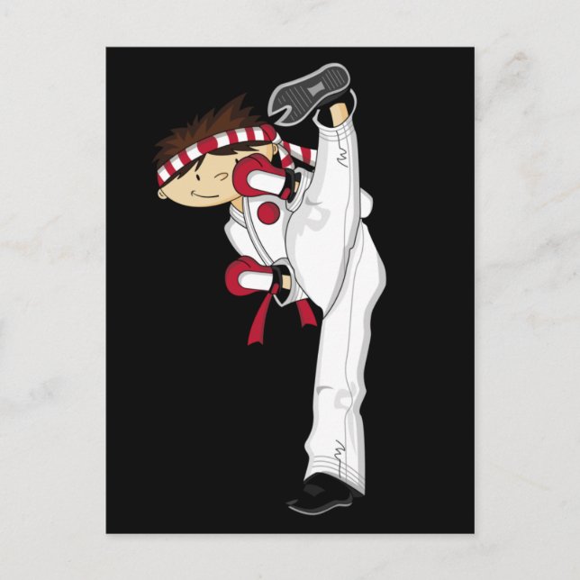 Karate Boy Postcard Vykort (Framsida)