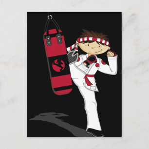 Karate Boy Postcard Vykort