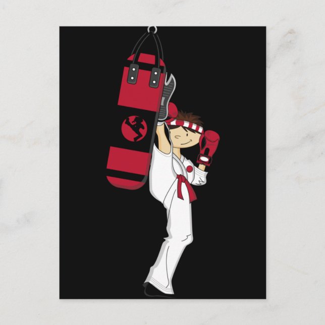 Karate Boy Postcard Vykort (Framsida)