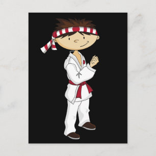 Karate Boy Postcard Vykort