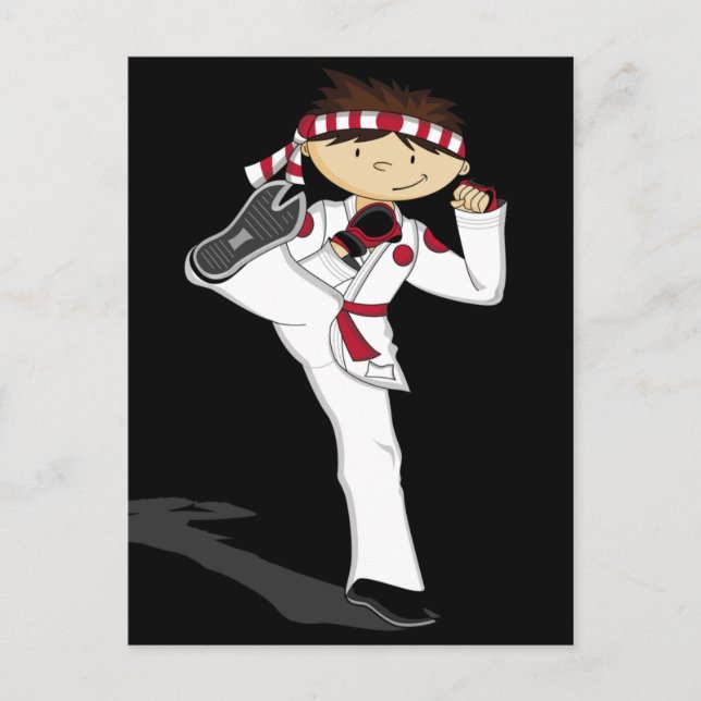 Karate Boy Postcard Vykort (Framsida)