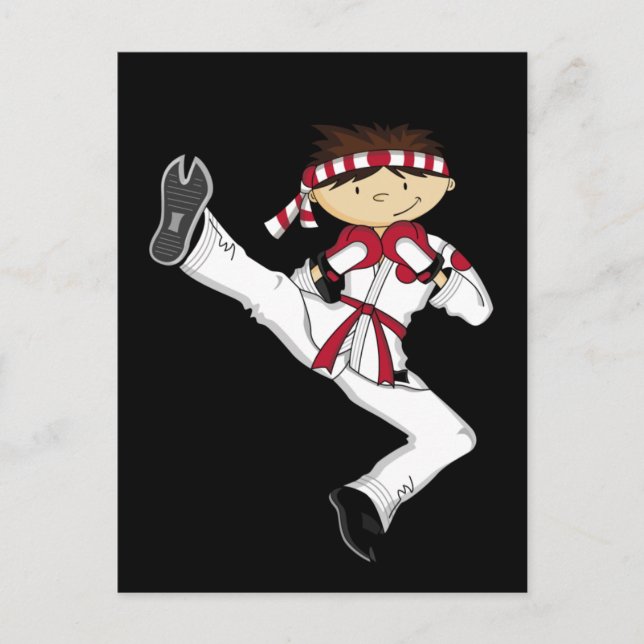 Karate Boy Postcard Vykort (Framsida)