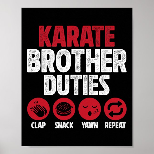 Karate Brother Duties Karate Bro Poster (Framsidan)
