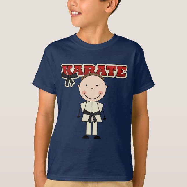 KARATE - brunettpojkeT-tröja och gåvor Tee Shirt (Framsida)