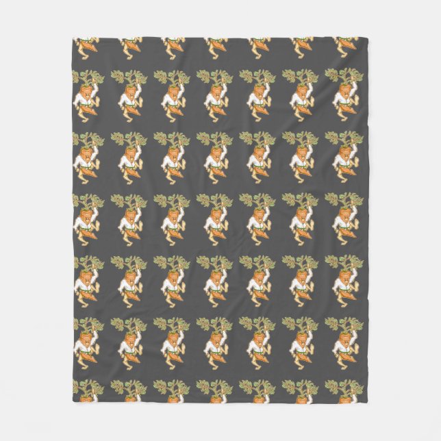 Karate carrot martial Arts Fleecefilt (Framsidan)