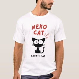 KARATE CAT BLACK CAT NEKO T SHIRT