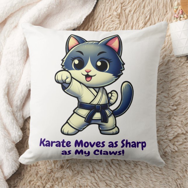 Karate Cat Martial Arts Workout Training Kudde (Filt)