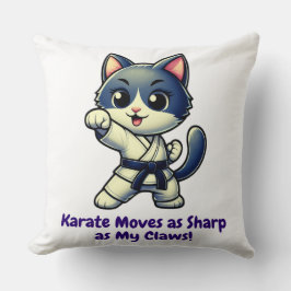 Karate Cat Martial Arts Workout Training Kudde