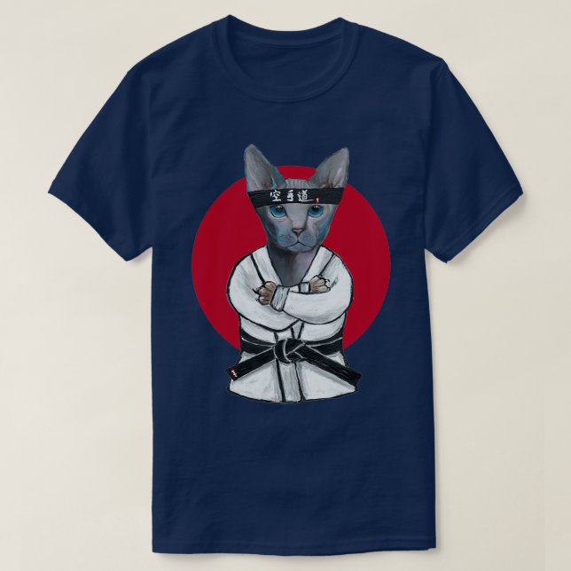Karate Cat T Shirt (Design framsida)