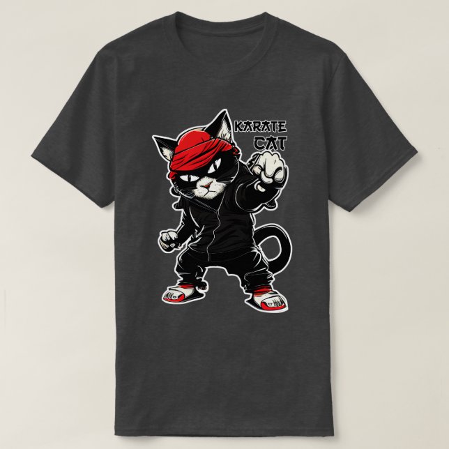 Karate Cat T Shirt (Design framsida)