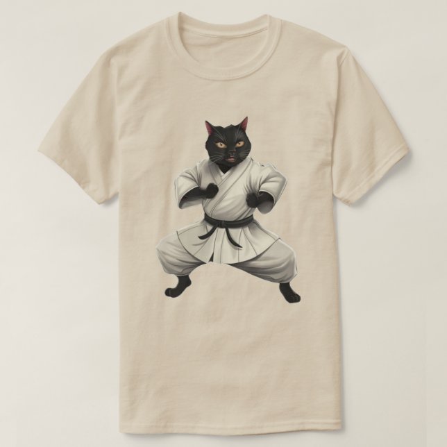 Karate Cat T Shirt (Design framsida)