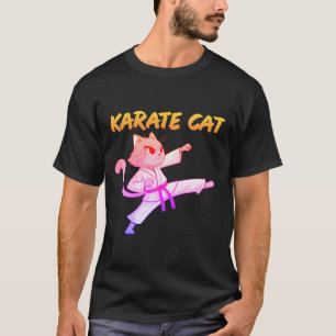Karate Cat Tecknad T-shirt Design   Dynamic Mid