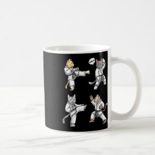 Karate Cats Martial Art Training Black Bälte Taekw Kaffemugg