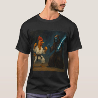 Karate Chicken VS Alien Knight T Shirt