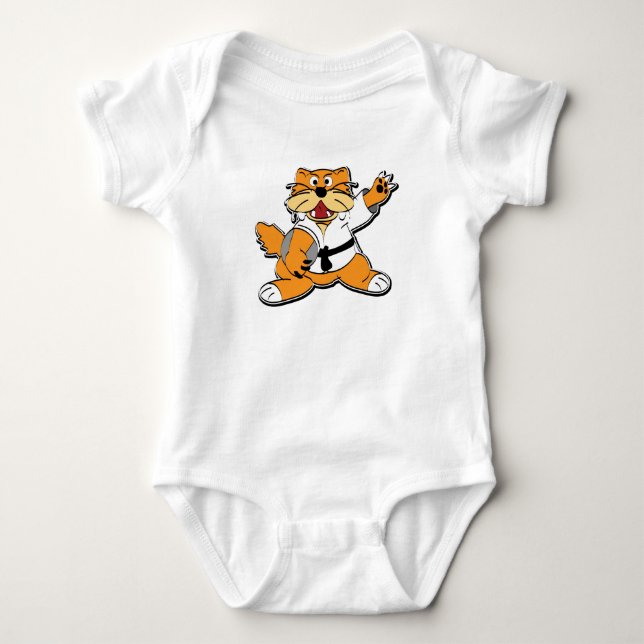 Karate Chopping Cat T-shirt (Framsida)