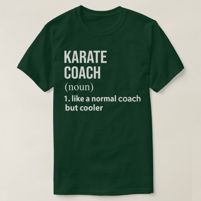 Karate coach like a normal coach but cooler t shirt (Design framsida)
