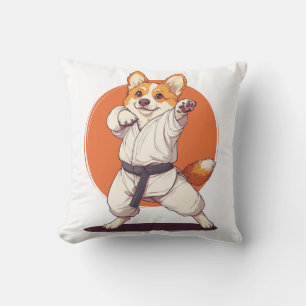Karate Corgi � Hund för kampsport Kudde