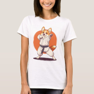 Karate Corgi � Hund för kampsport T Shirt