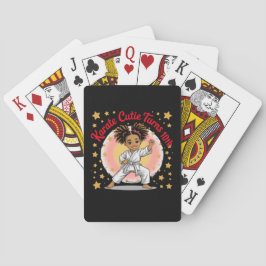 Karate Cutie Birthday Girl Firande Martial Art Casinokort