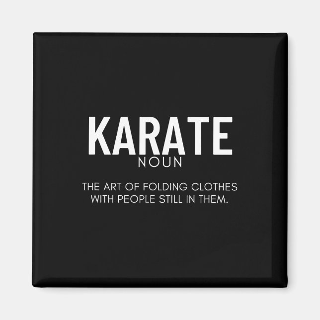 Karate Definition Rolig Karateka  Magnet (Framsidan)