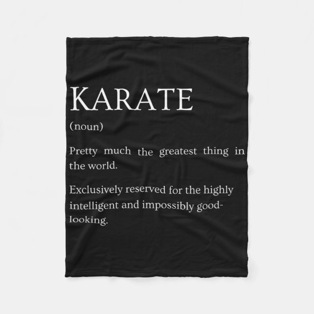 Karate-definition - Rolig Sarksastisk Karate-förkl Fleecefilt (Framsidan)
