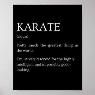 Karate-definition - Rolig Sarksastisk Karate-förkl Poster